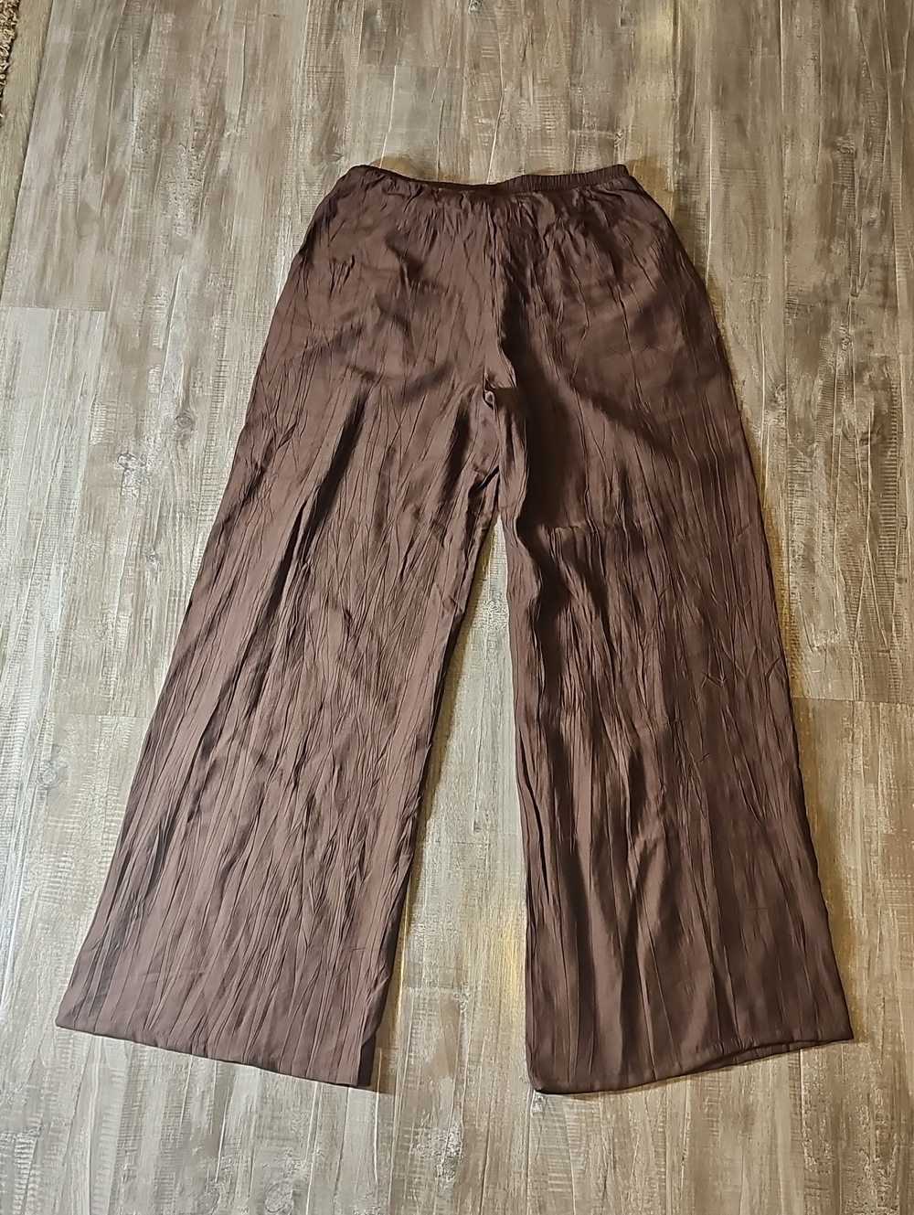 NWT Streetwear Society Pants Wide Leg Pull On Small Brown Lightweight - Picture 4 of 5